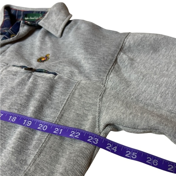 Vintage 90s Knights of The Roundtable Crest Embroidered Chest Pocket Sweatshirt - Picture 4 of 9